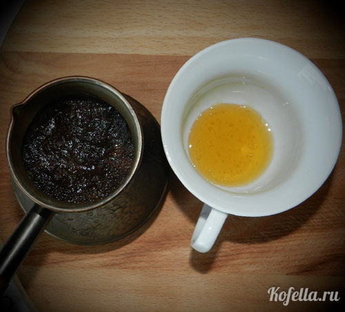 Приготовление кофе с медом