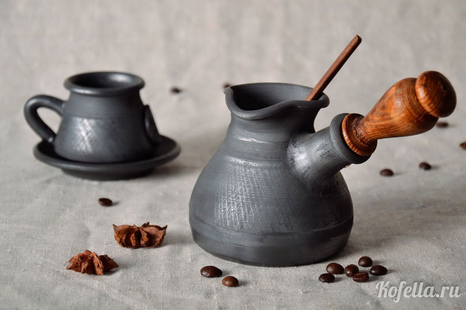 Глиняная турка для кофе
